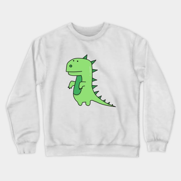 cute green t-rex dinosaur design Crewneck Sweatshirt by grafitytees